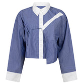 Monaco blouse blauw