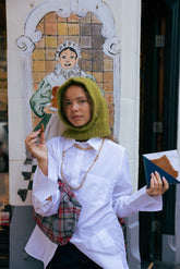 Balaclava mohair mosgroen