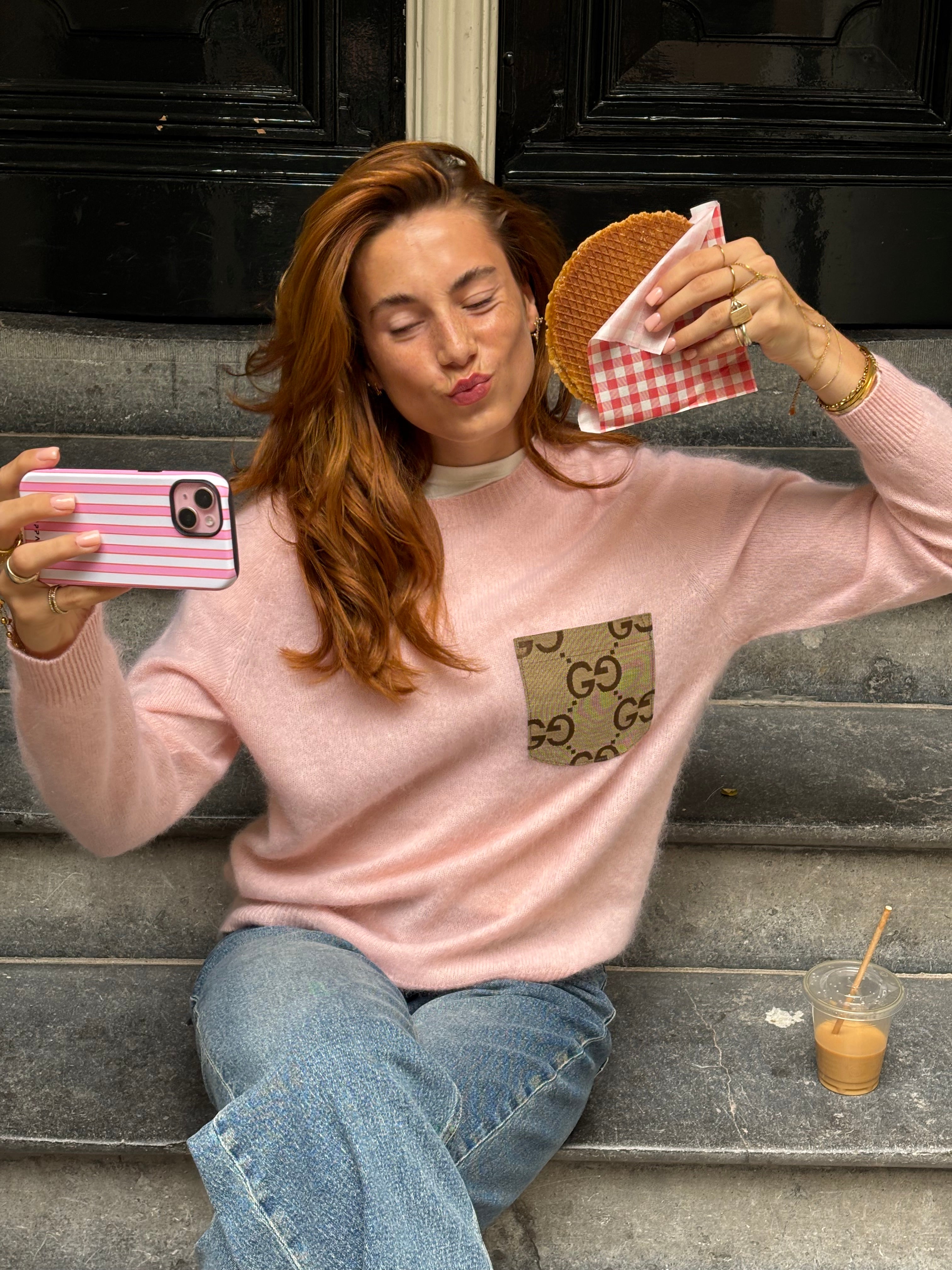 Cashmere pull pink