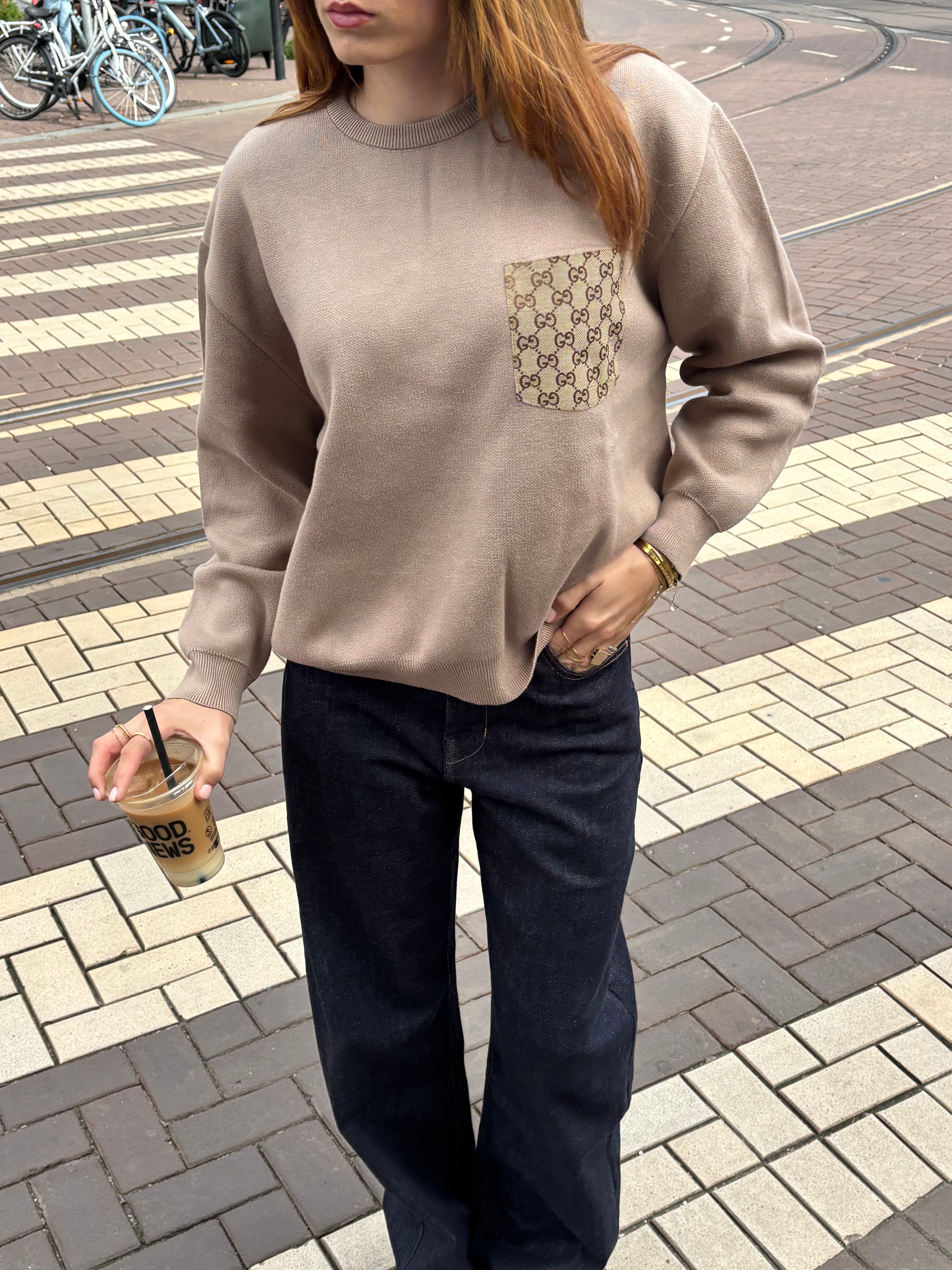 Attire pull beige