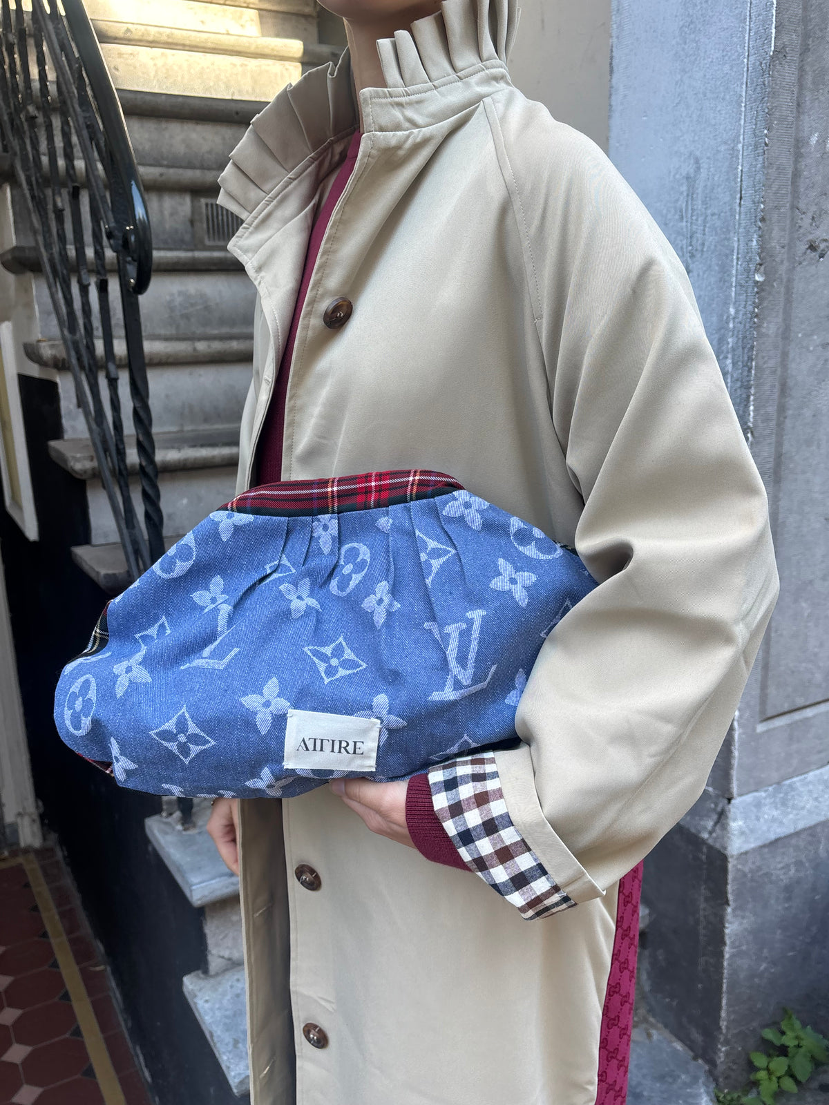 Attire clutch scottisch denim