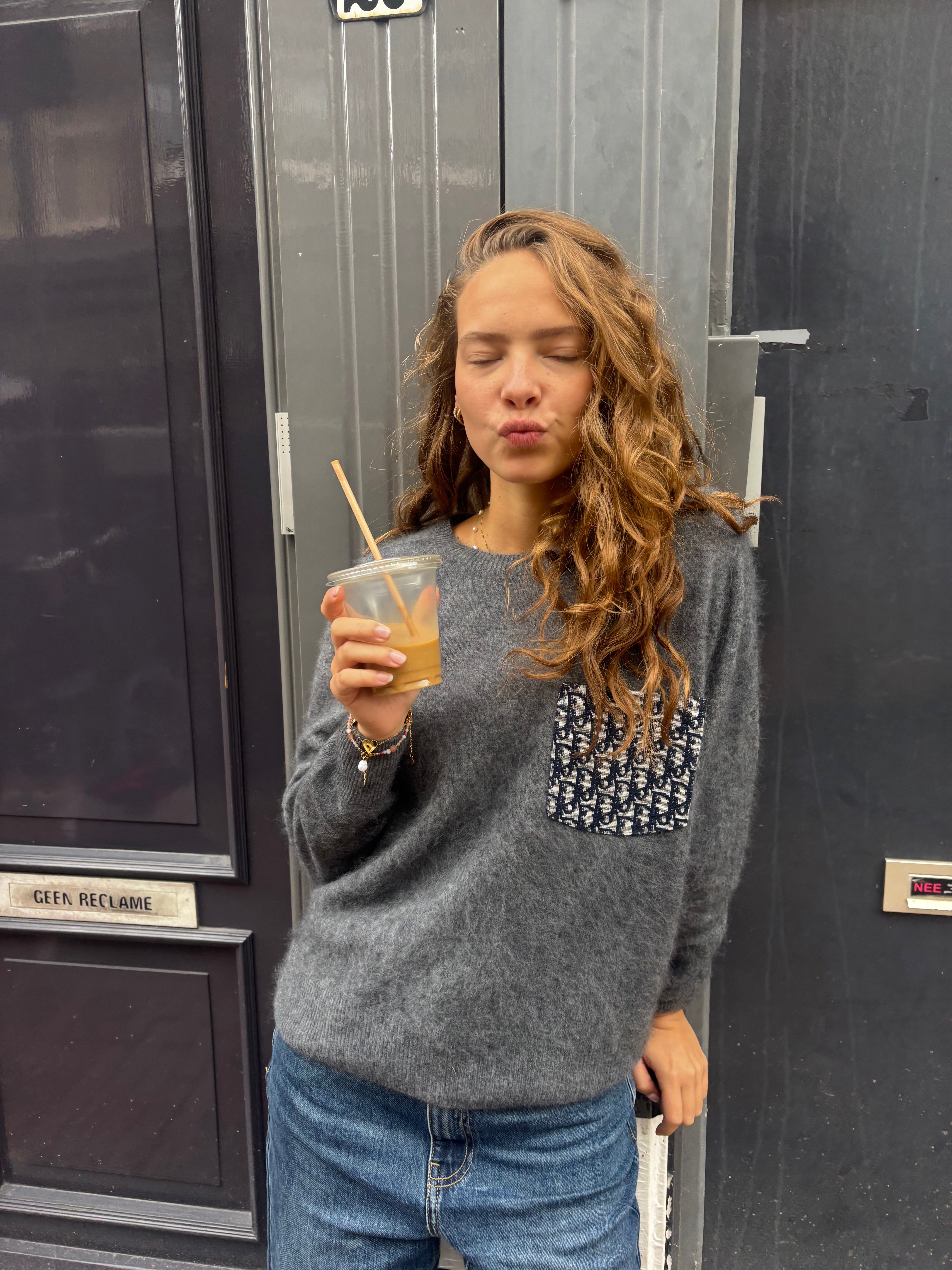 Cashmere pull grey