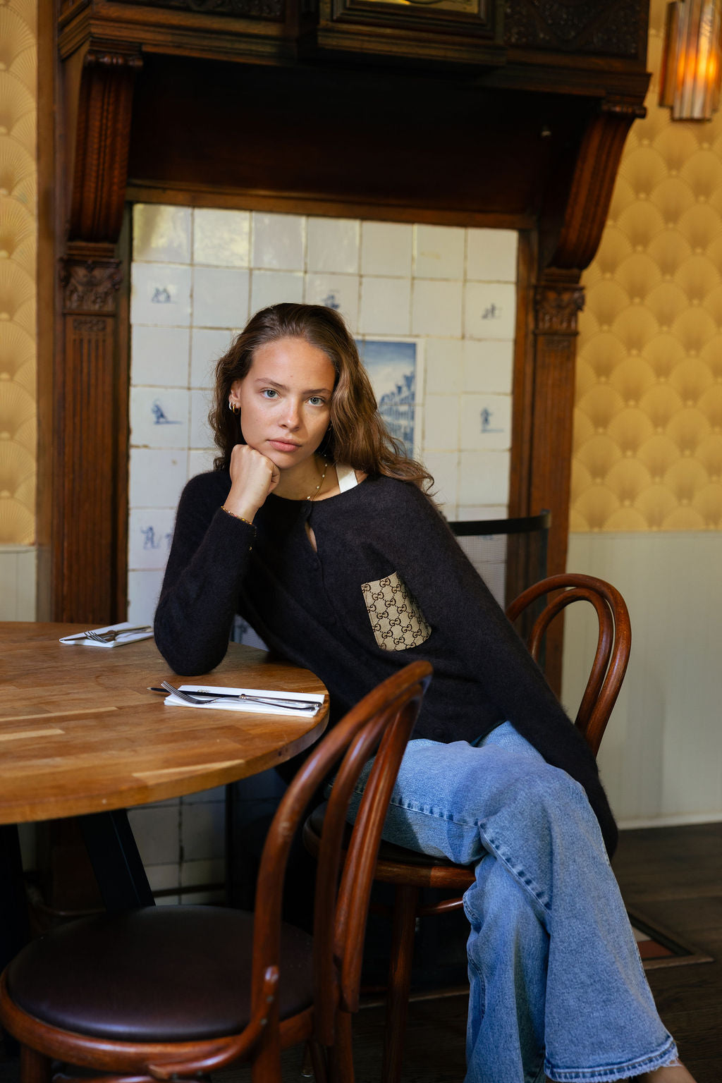 Cashmere cardigan brown