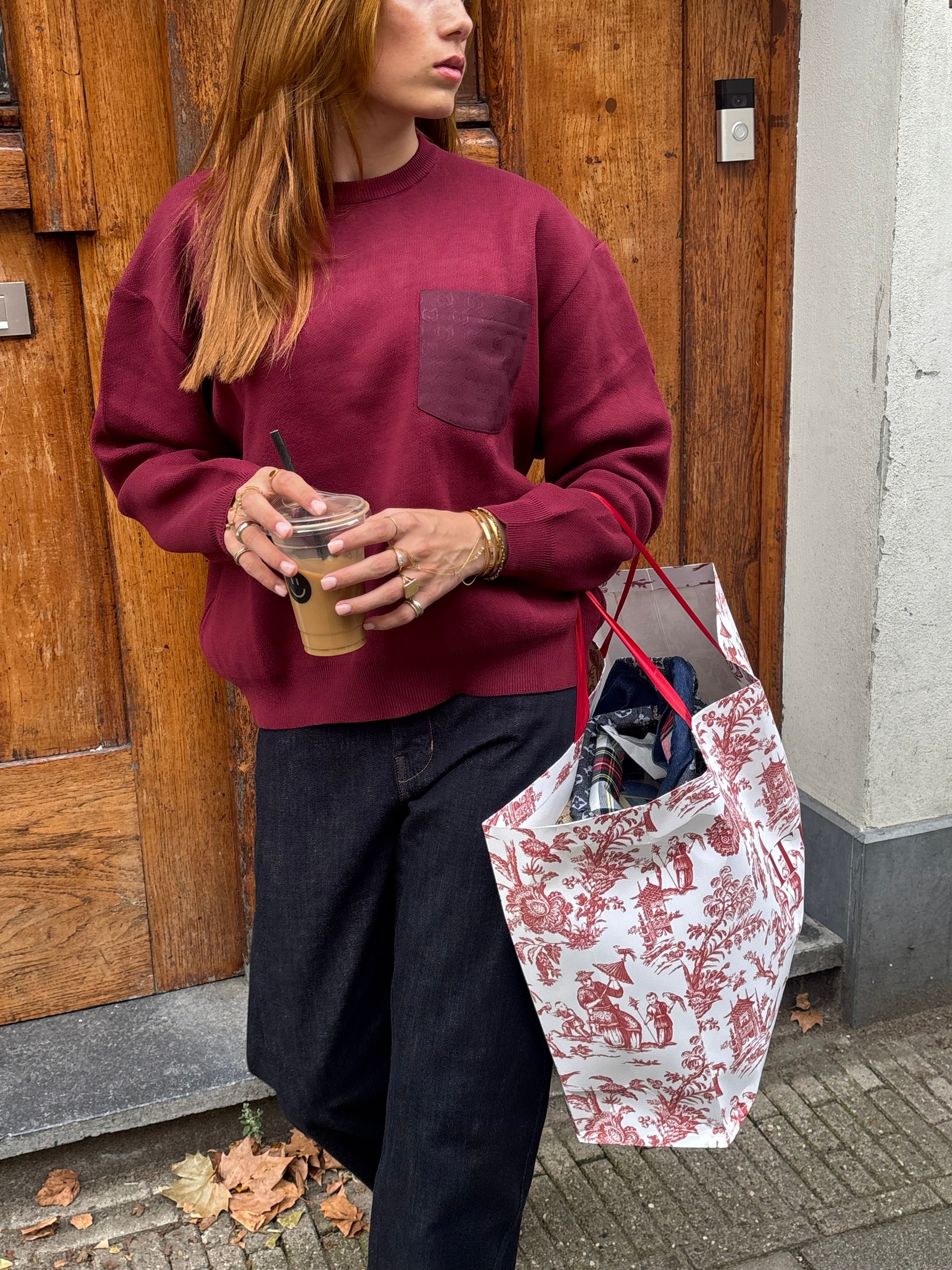 Attire pull burgundy
