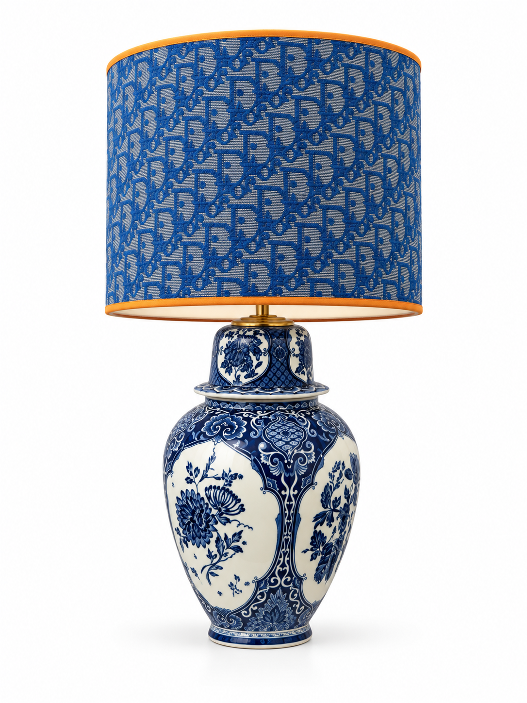 Lampshade denim orange