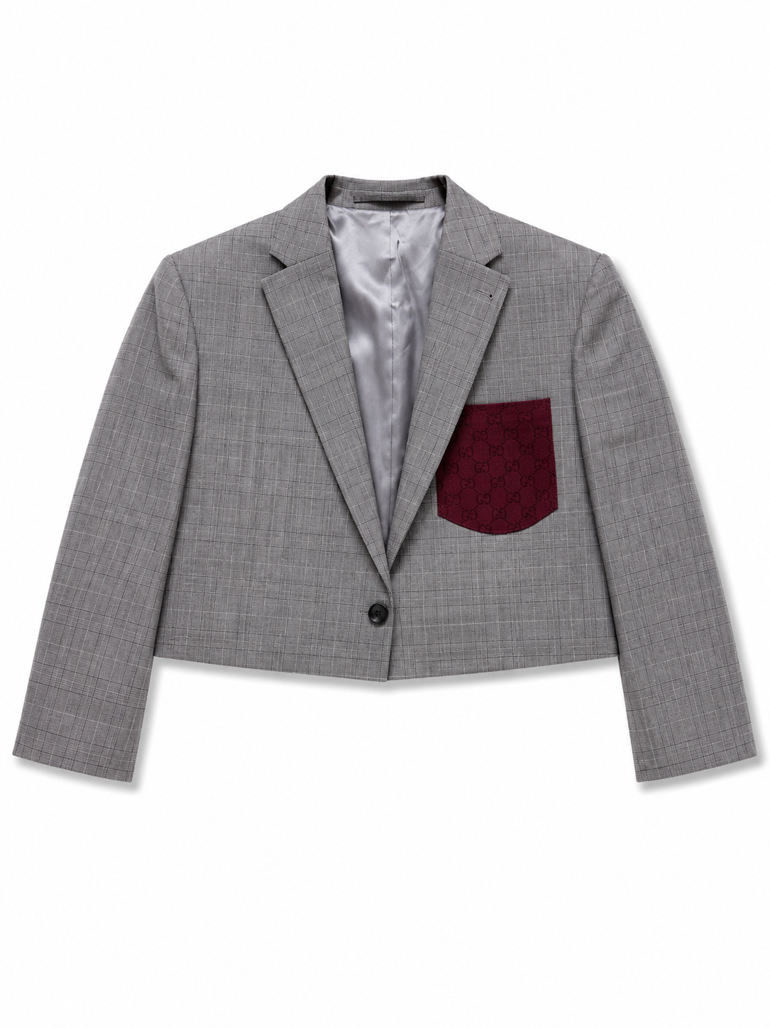 Cropped blazer grey one size