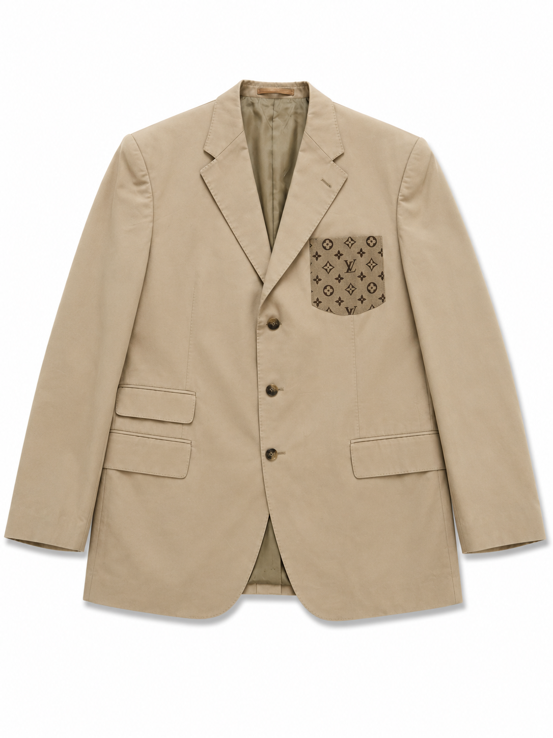 Beige blazer LV detail one size