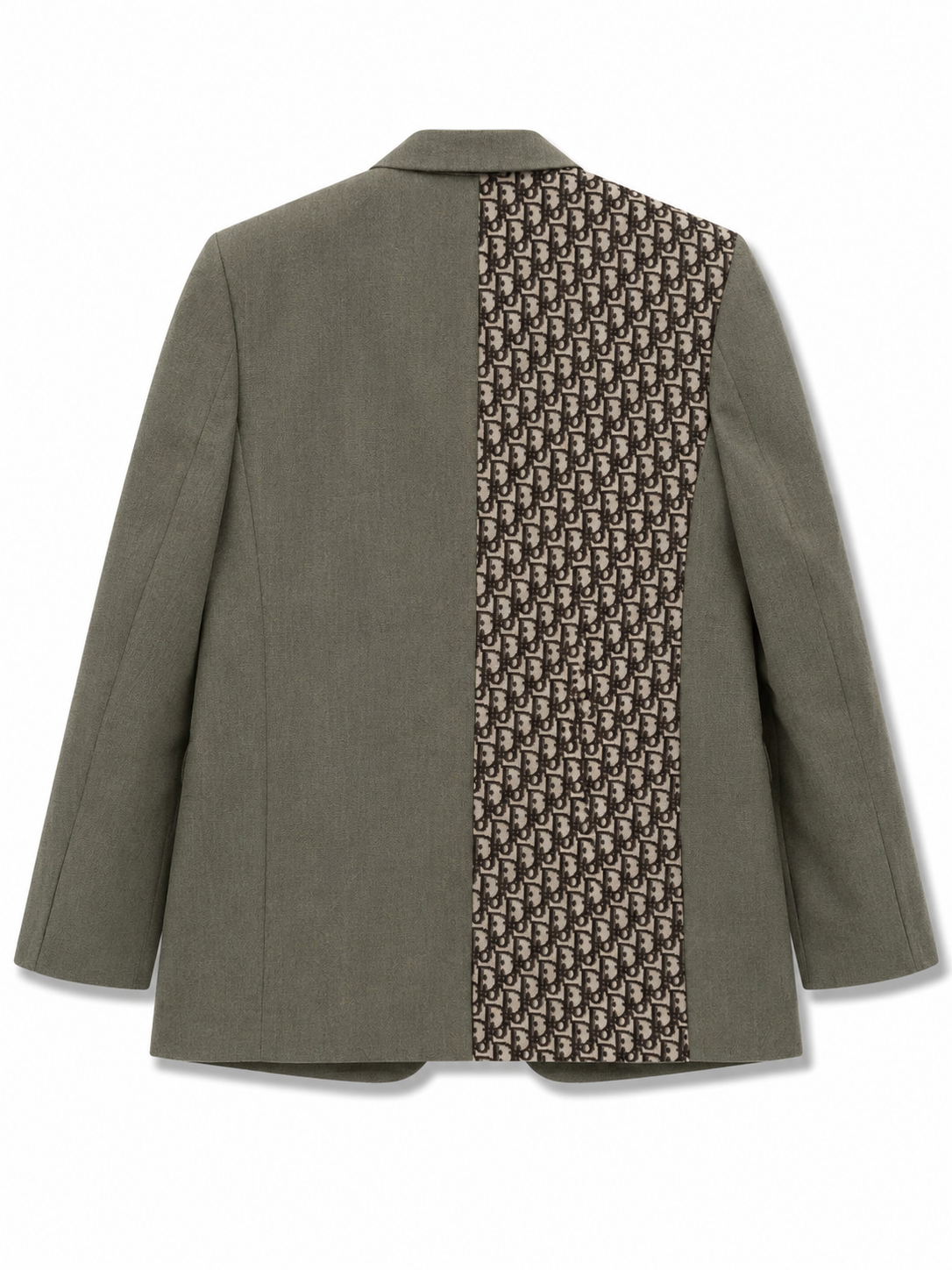 Green blazer brown print one size
