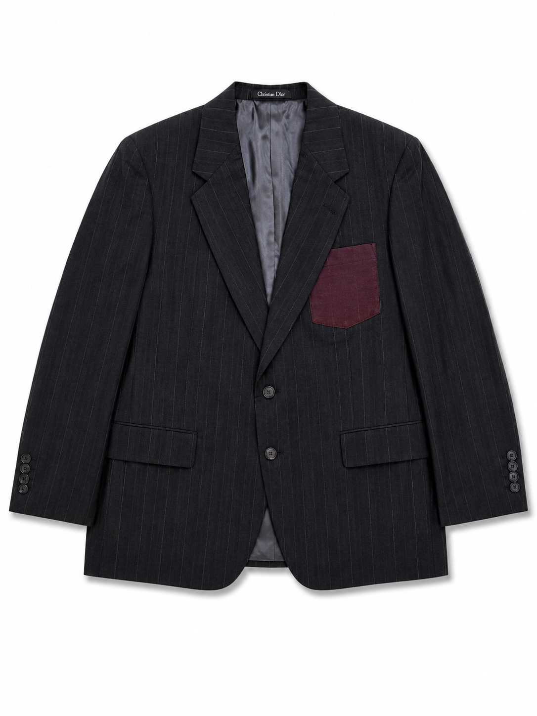 Dark blue blazer burgundy one size