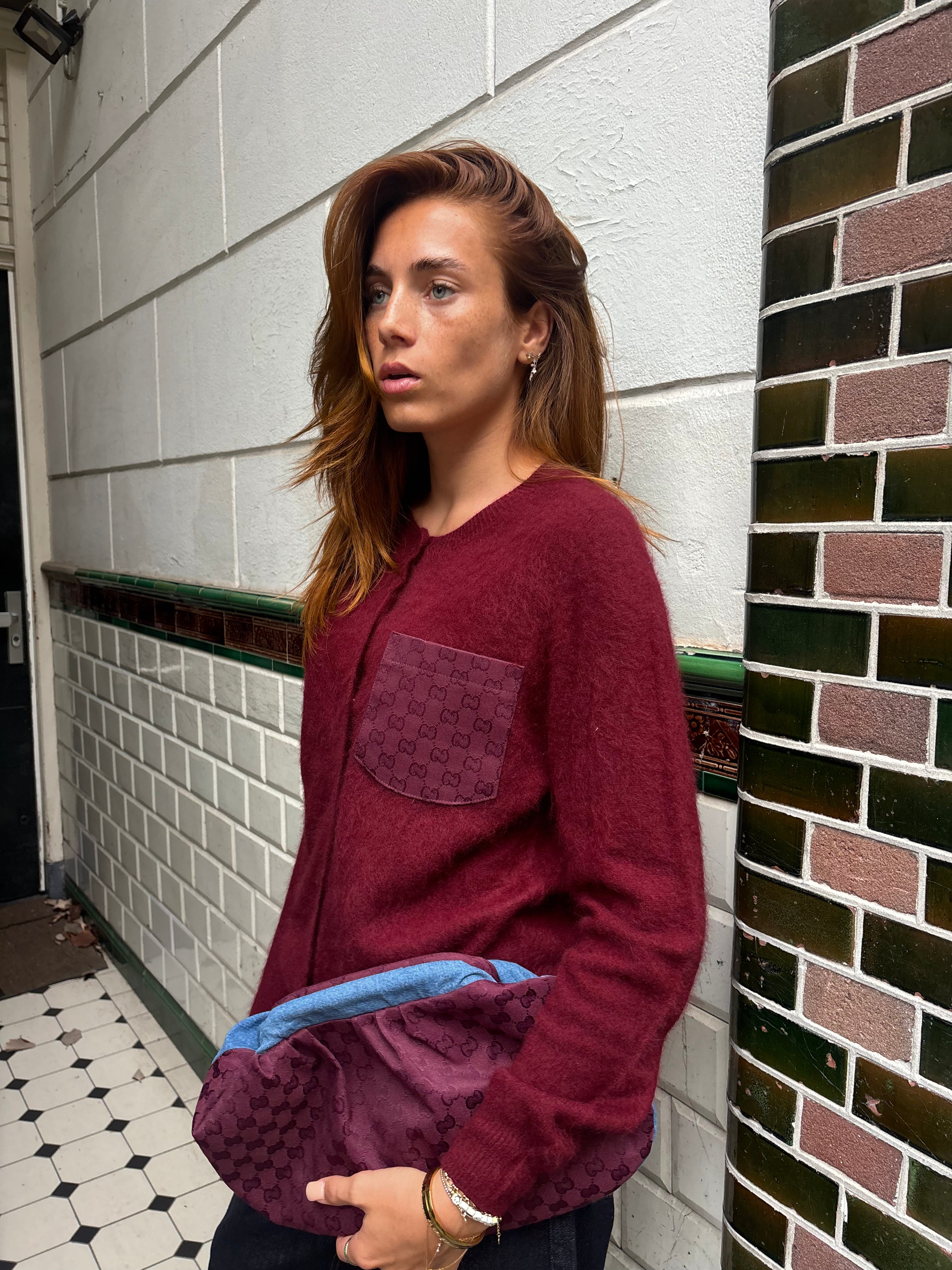 Cashmere cardigan burgundy